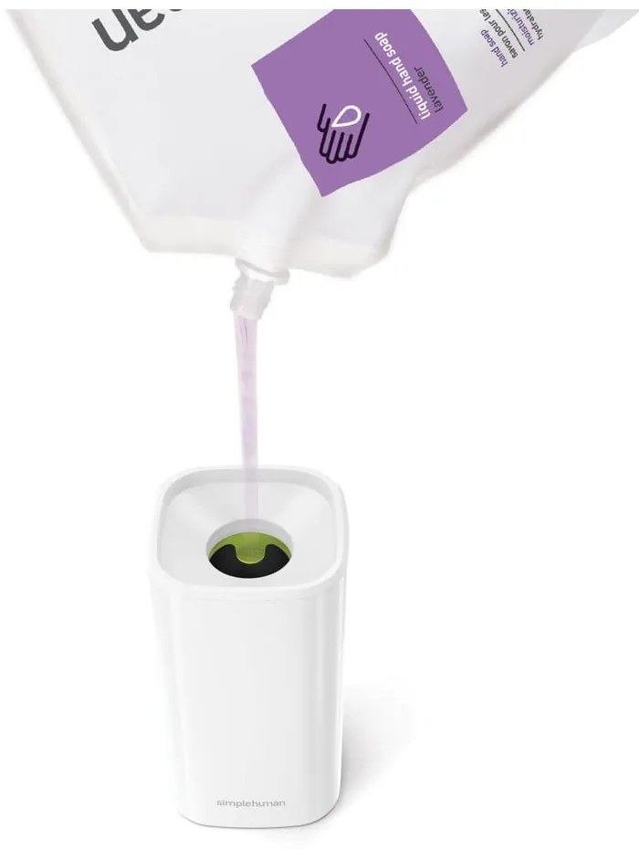 Dispenser di sapone in acciaio bianco 295 ml Pulse - simplehuman