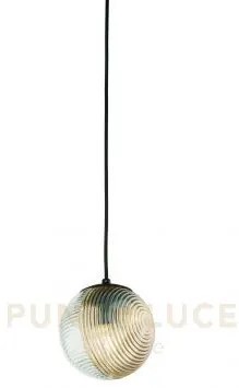 Sospensione vetro bella 1 ambra d.15cm h.16cm 1 luce attacco e27