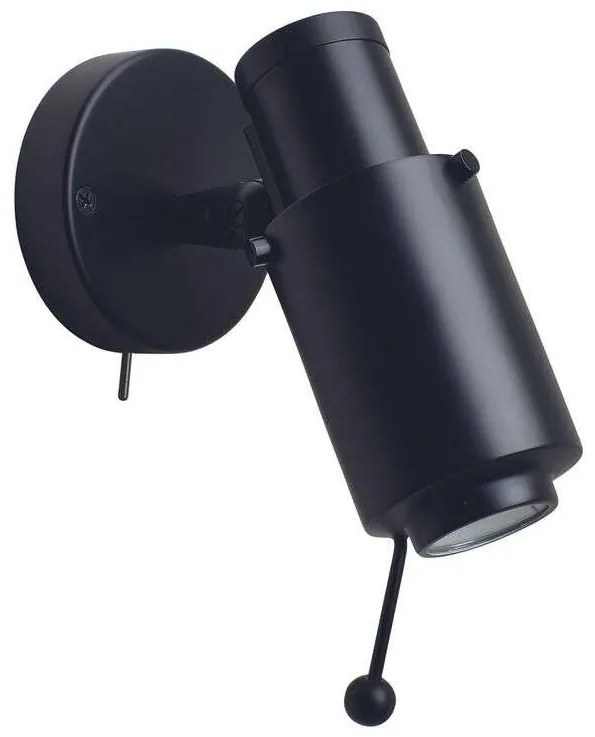 DCWéditions - Biny Spot LED con Interruttore & Supporto Nero/Nero DCW