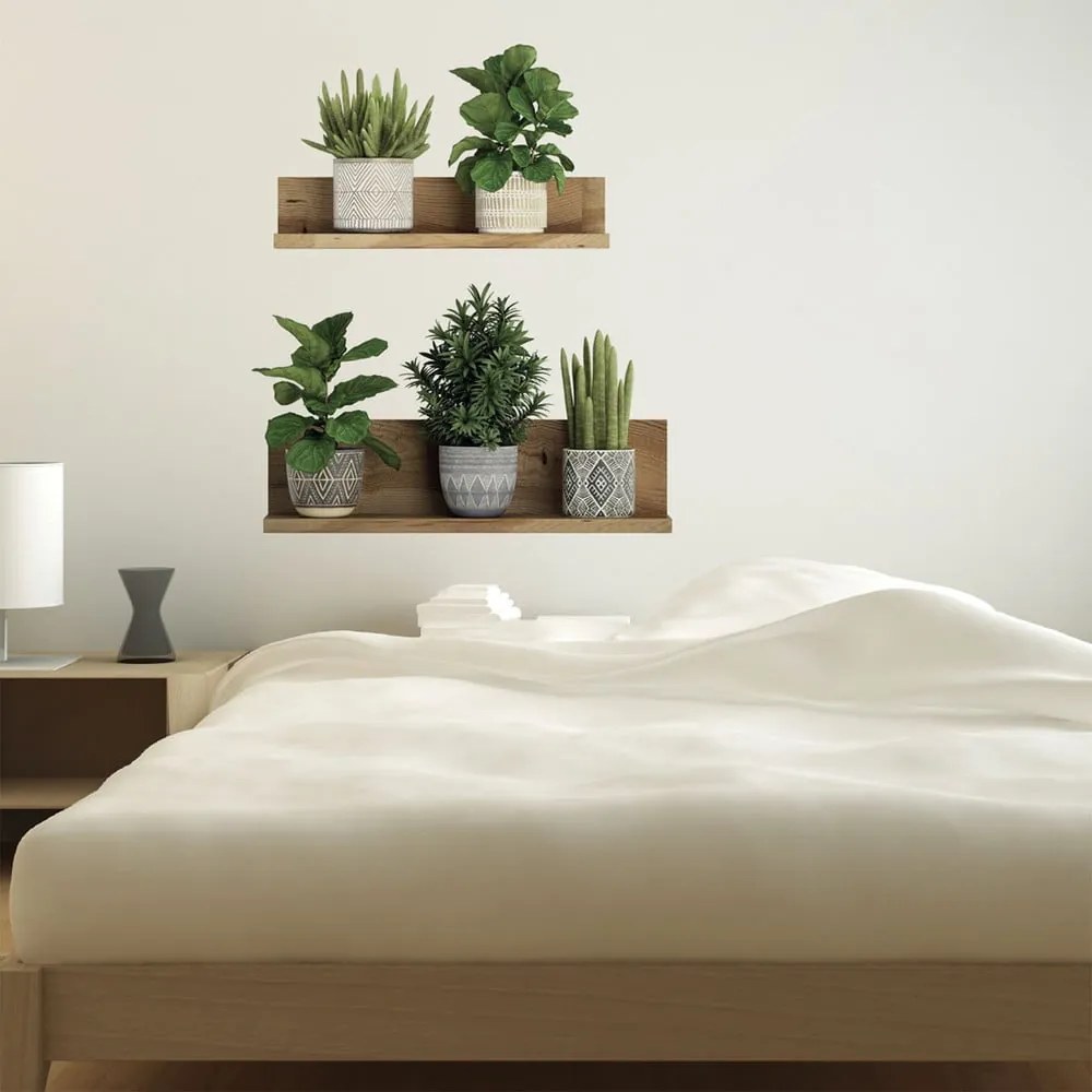 Adesivo da parete 60x35 cm 3D effect Green Plants - Ambiance