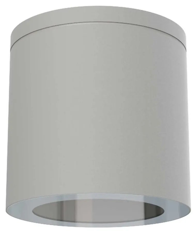 Applique da soffitto IP54 GU10 in Alluminio e Vetro - Grigia