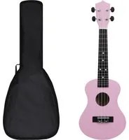 Set Ukulele Soprano con Borsa per Bambini Rosa 23 cod mxl 77793