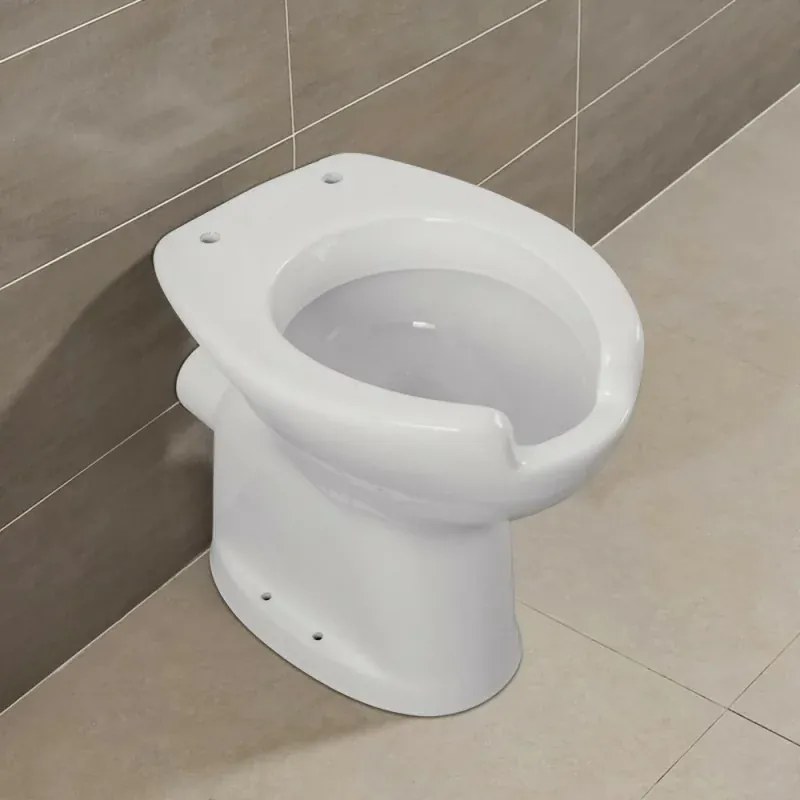 Wc per anziani e disabili con apertura frontale e scarico a parete