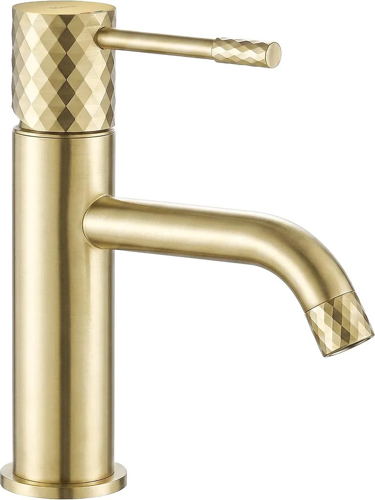 Rubinetto da lavabo Rea Lungo Diamond Brush Gold