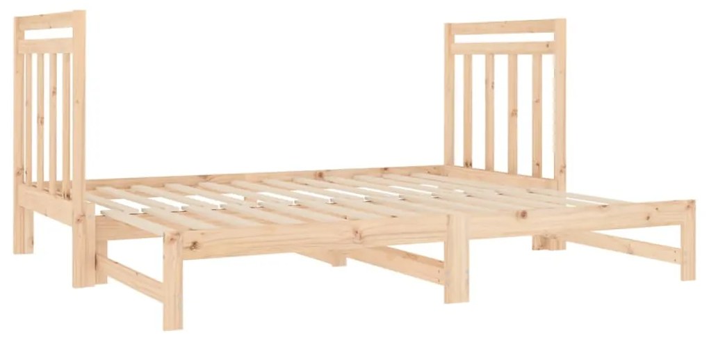 Dormeuse estraibile 2x(90x190) cm legno massello di pino