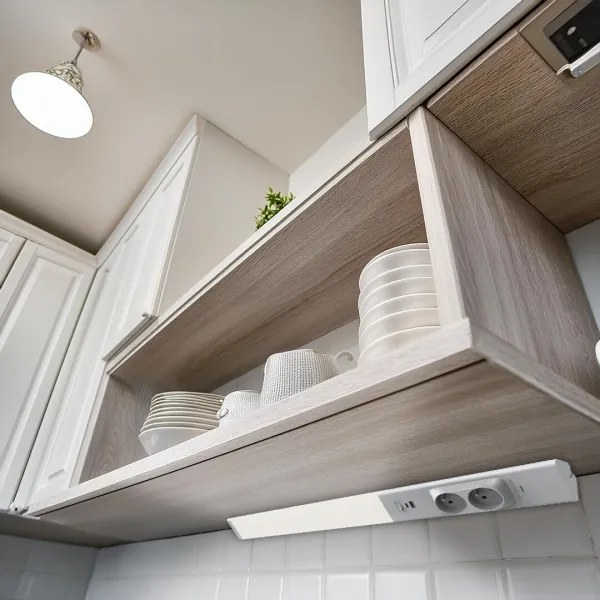 Lampada LED sottopensile con prese e USB porte LED/18W/230V 4000K argento