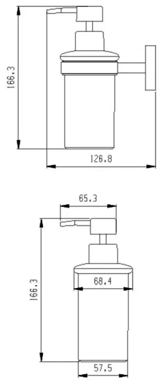 Dispenser sapone liquido a muro in acciaio nero opaco Chic Black