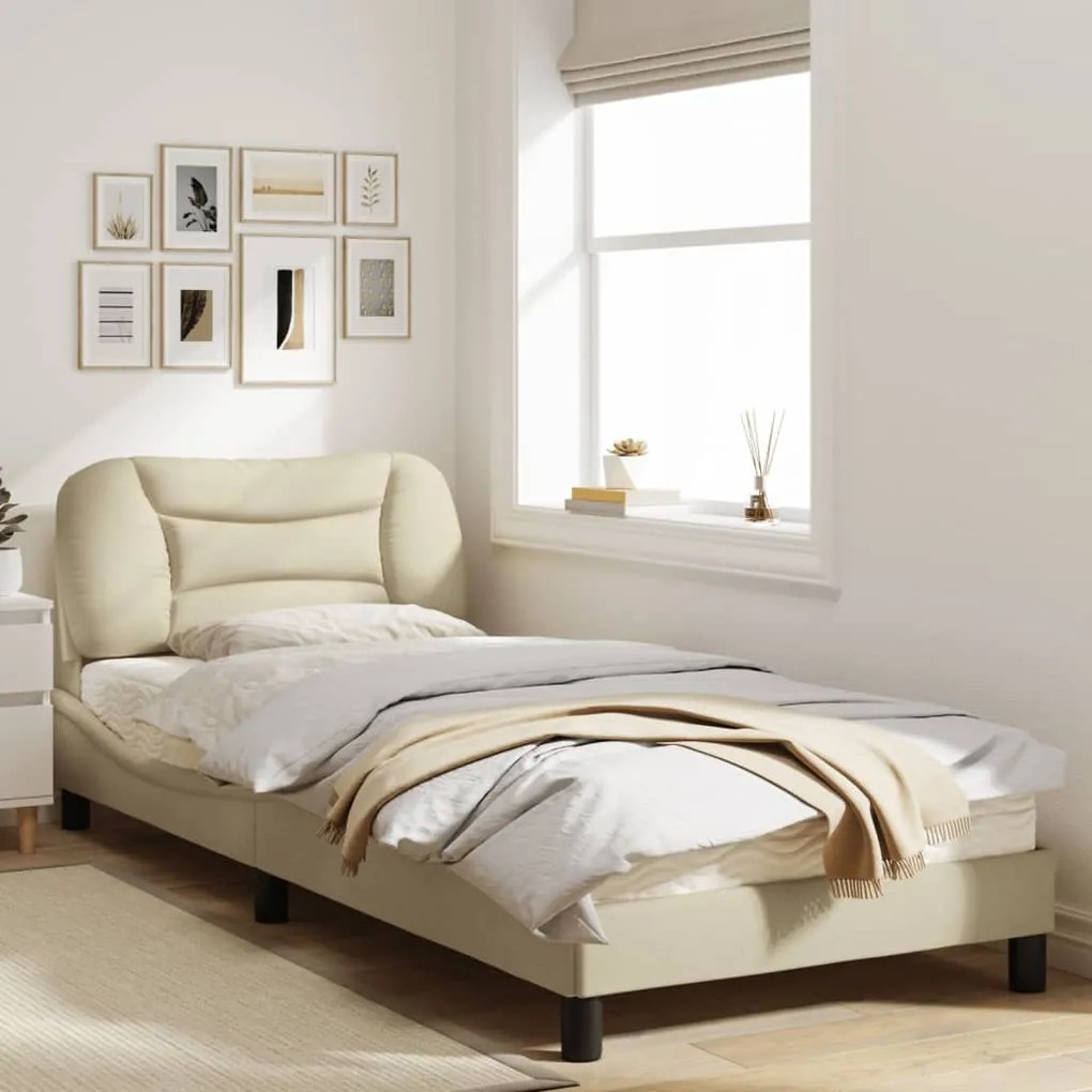 Giroletto con luci led crema 90x190 cm in tessuto
