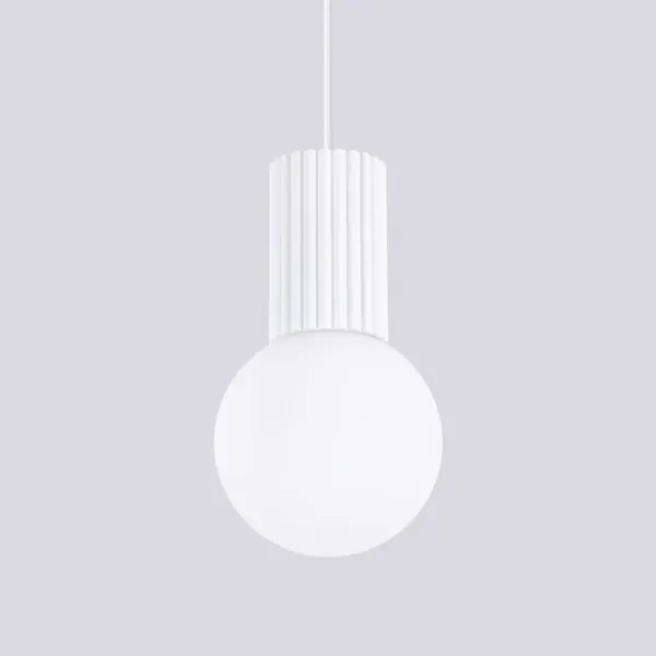 Sollux SL.1709 - Lampadario a sospensione con filo HALO 1xG9/8W/230V diametro 12 cm bianco