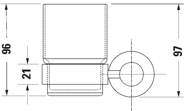 Duravit 99204600 - Portaspazzolini da parete D-CODE, lato destro, nero opaco