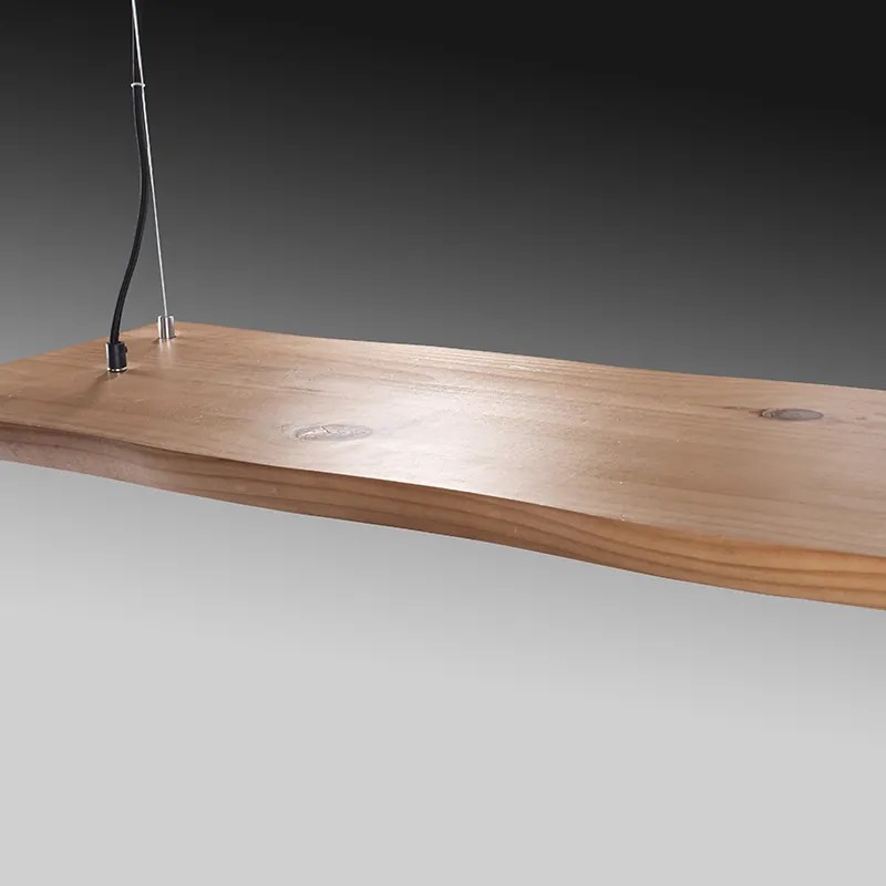 Lampada a sospensione in legno 120 cm con LED e telecomando - Ajdin