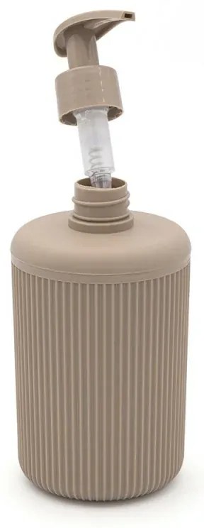 Set accessori appoggio dispenser e portaspazzolini tortora in plastica Ring
