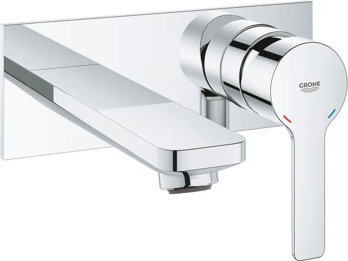 Rubinetto per lavabo ad incasso getto laminare cristallino Lineare cromato GROHE