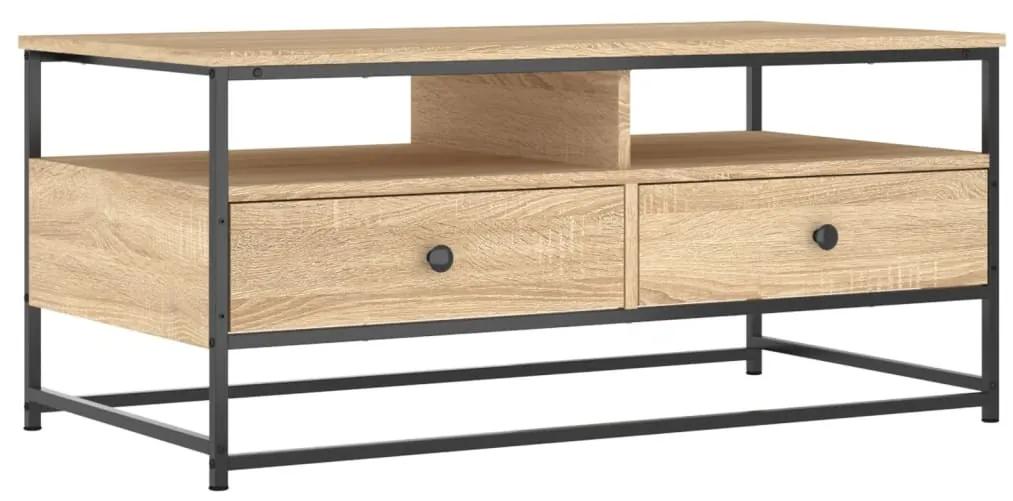 Tavolino da salotto rovere sonoma 100x51x45cm legno multistrato