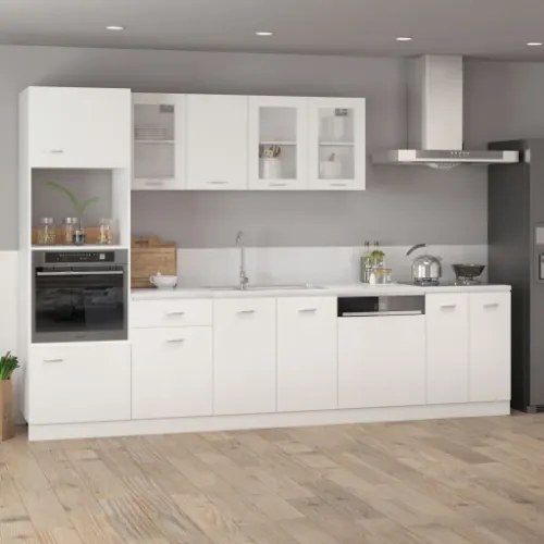 Armadio per Microonde Bianco 60x57x207 cm in Truciolato