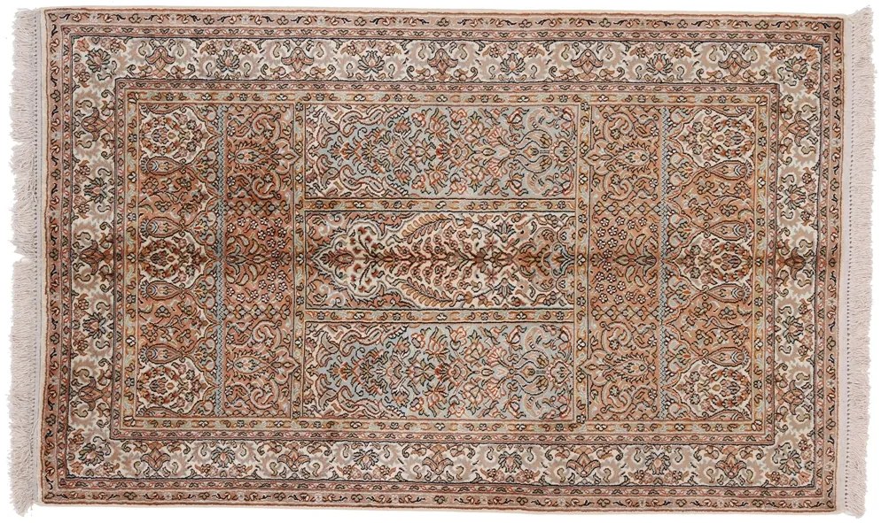 Cashmere Silk Tappeto 100 x 150 Rosa (Indian) Annodato A Mano