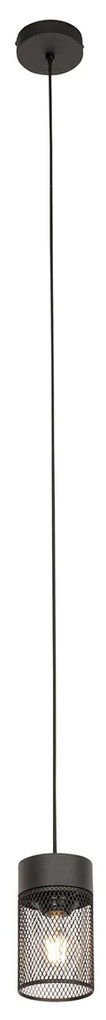 Lampada a sospensione industriale nera - Jim