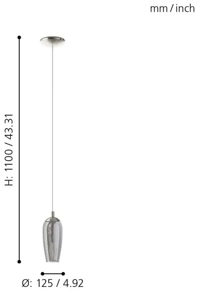 Eglo 96343 - Lampadario LED a sospensione con filo FARSALA 1xG9/2,5W/230V