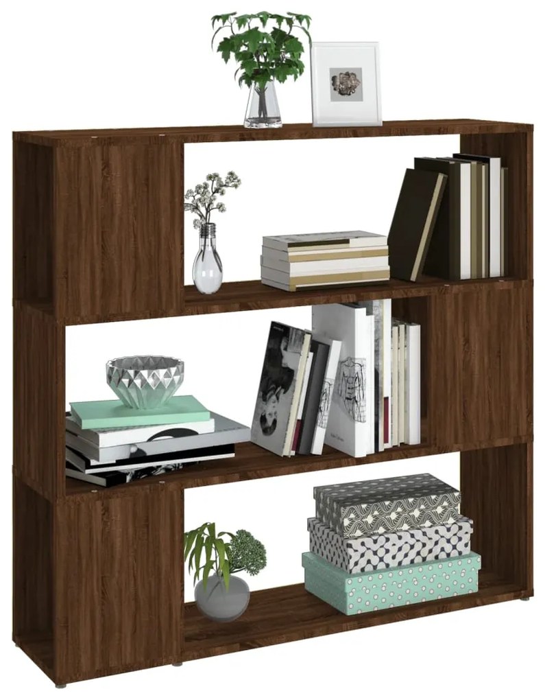 Libreria/Divisorio Rovere Marrone 100x24x94 cm