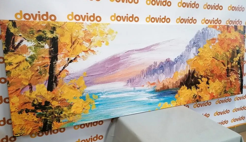 Stampa su tela – Scenario di un lago di montagna
