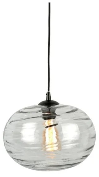 Lampada a sospensione in vetro grigio, altezza 21 cm Sphere - Leitmotiv