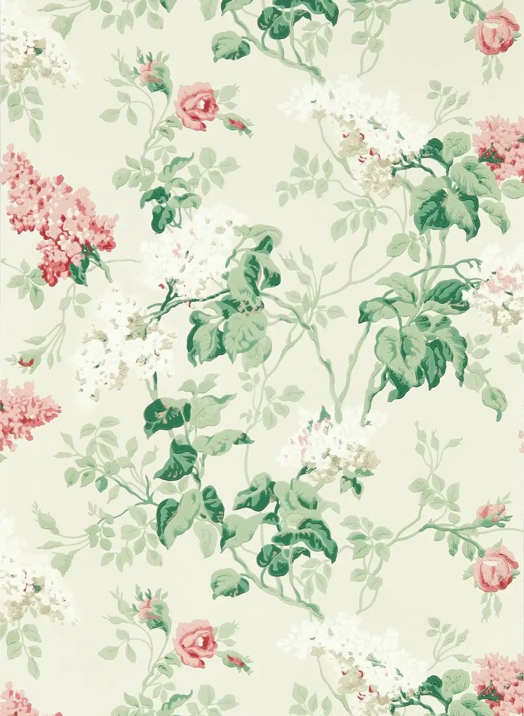 Sanderson Carta da parati Sommerville - Blush/ Grey Birch