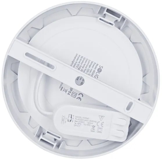 Solight WD240-S - Pannello LED 2 in 1 LED/12W/230V 3000/4000/6000K Ø17 cm IP54 argento