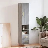 Credenza Grigio Sonoma 34,5x34x180 cm in Legno Multistrato 3198911