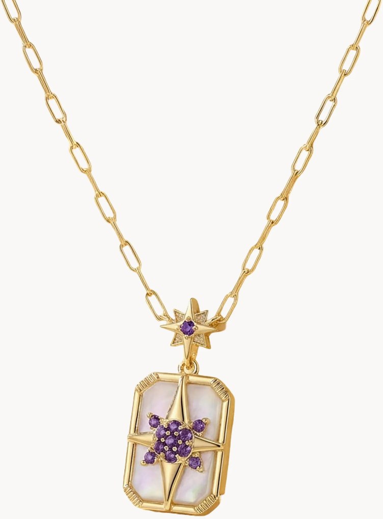 Collana placcata oro con pietre preziose Angeline