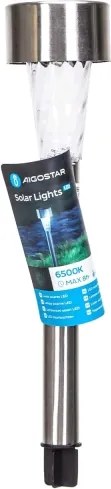 Aigostar - Lampada solare LED LED/0,006W/1,2V 29,5 cm cromo 6500K IP44