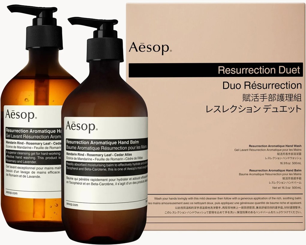 Set sapone e crema mani Resurrection (mandarino, rosmarino, cedro) 2 pz