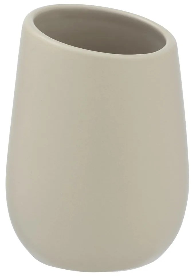 Tazza in ceramica beige per spazzolini da denti Badi - Wenko