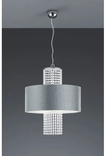 Reality - Lampadario a sospensione con filo KING 3xE14/28W/230V argento