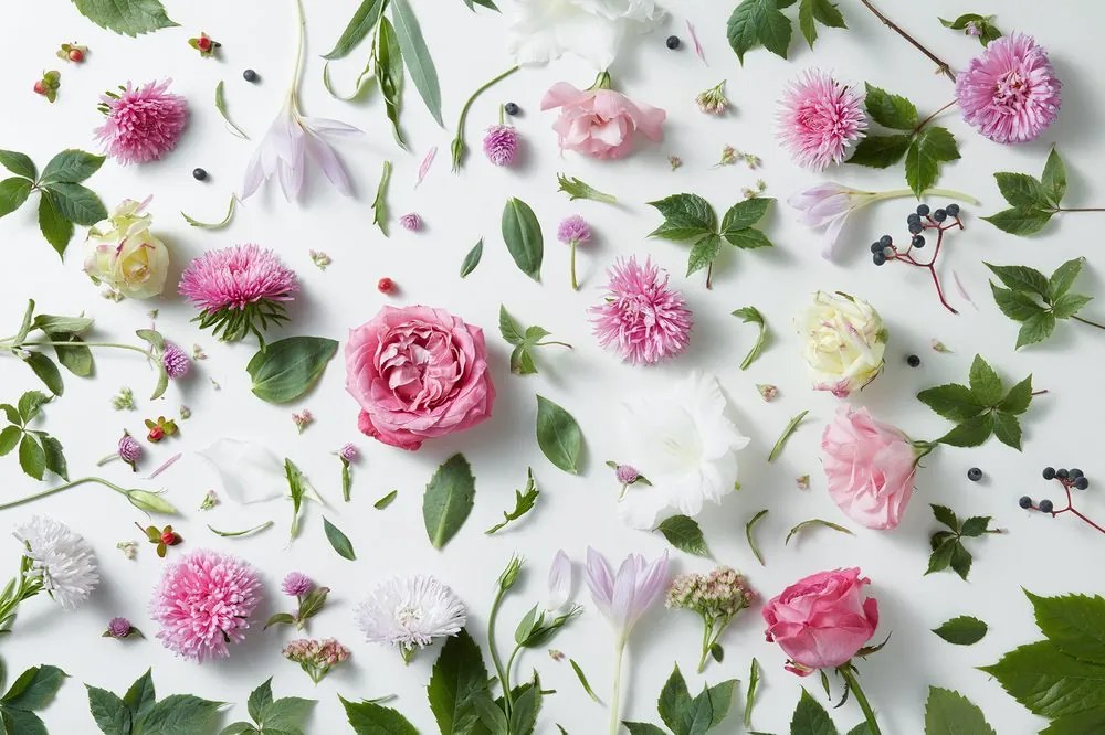 Carta da parati – Natura morta delicata di fiori