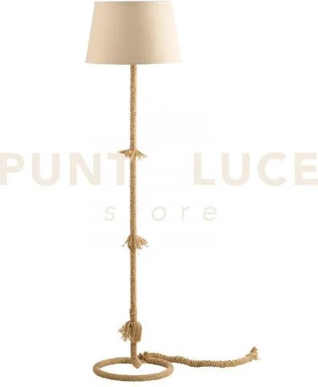 Piantana industrial rope canapa 1 luce attacco e27 38x150cm
