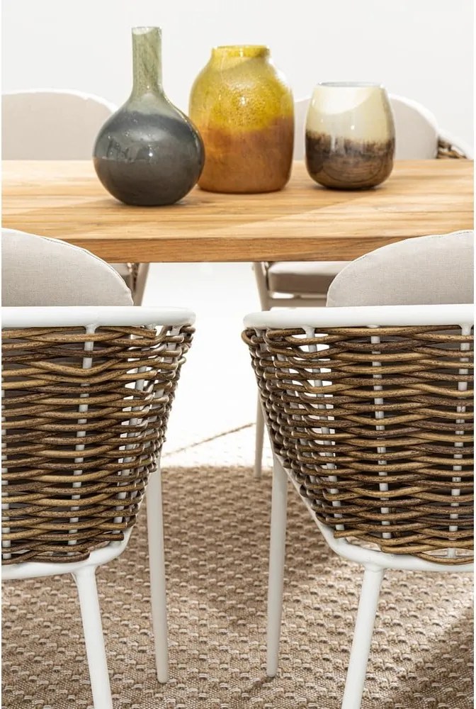 Sedia da esterno bianca in metallo Maribela – Bizzotto