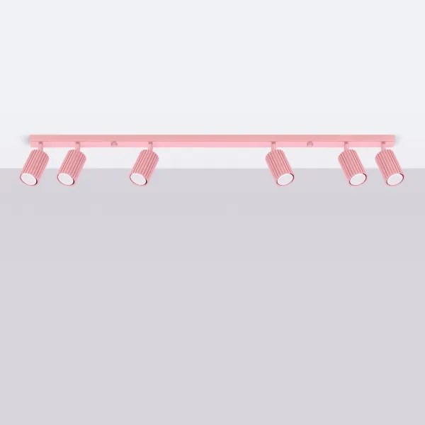 Brilagi - Plafoniera a 6 faretti CRESTO 6xGU10/10W/230V rosa