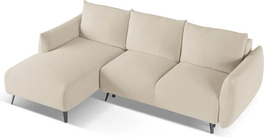 Divano angolare beige (con penisola a sinistra) Malie – Makamii