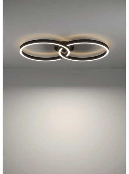 Eglo 900955-Plafoniera LED RGBW dimmerabile AMANDOLO 19,5W/230V nero + +TC