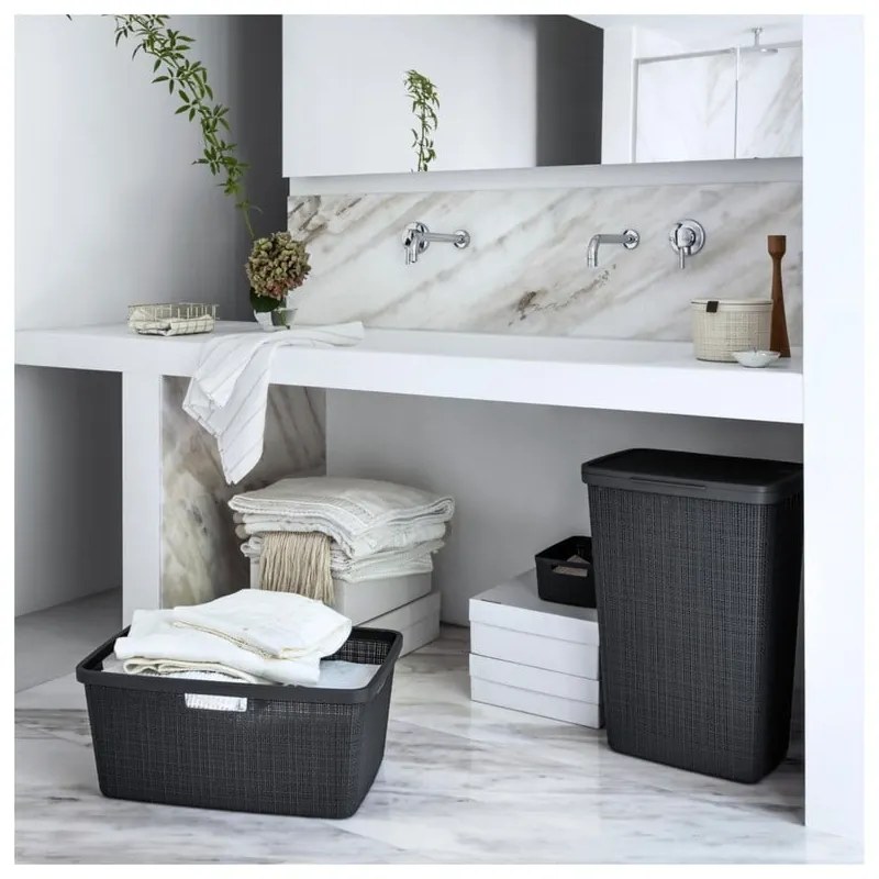 Cesto portabiancheria grigio , 46 l Jute - Curver