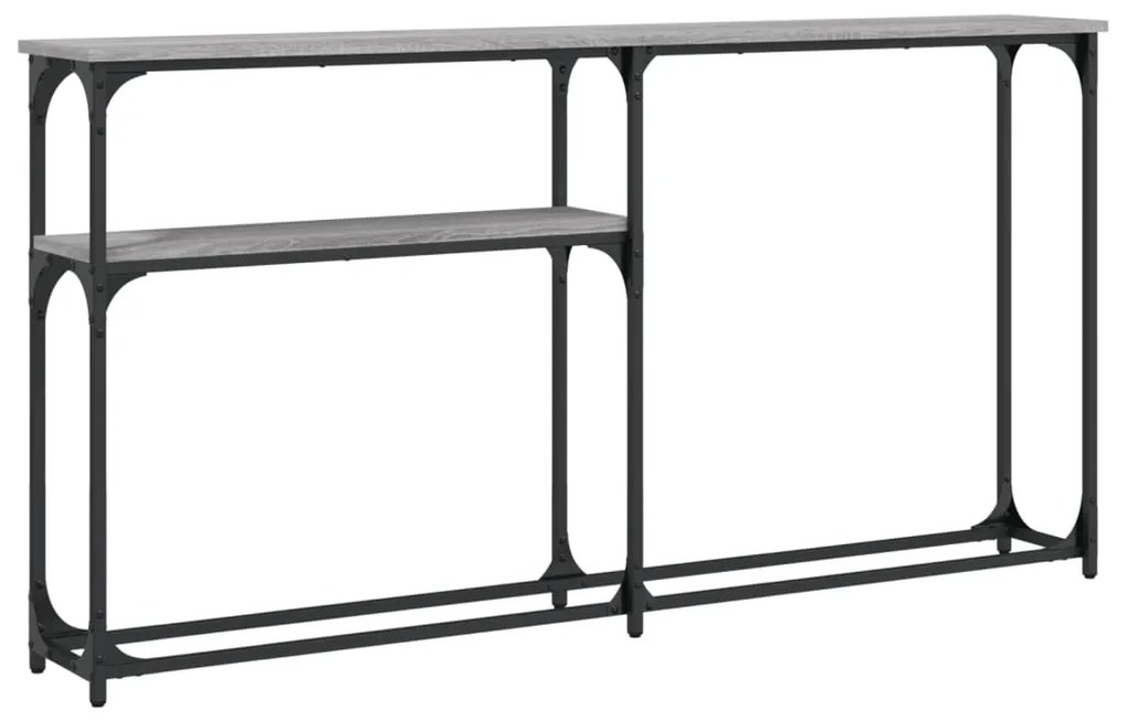 Tavolino consolle grigio sonoma 145x22,5x75cm legno multistrato