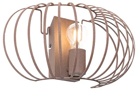 Applique da parete di design marrone ruggine 39 cm - Johanna