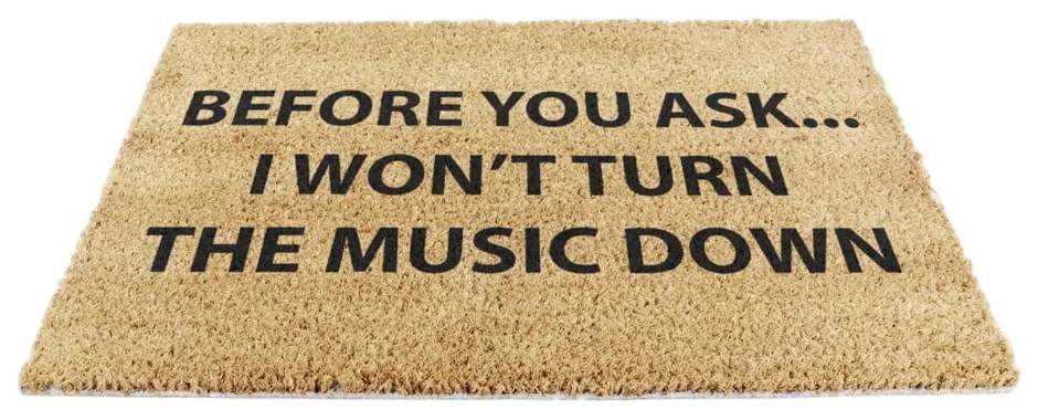 Stuoia di cocco naturale, 40 x 60 cm Loud Music - Artsy Doormats