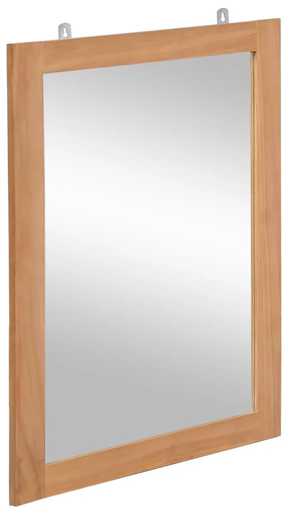 Specchio da Parete in Legno Massello di Teak 50x70 cm
