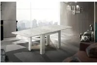 Tavolo Da Pranzo Allungabile Moderno 90/180x90x75cm - LYRA Colore: Cemento