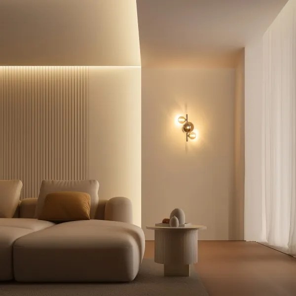 Brilagi - Lampada da parete LED MILLA 3xG9/3W/230V nero cromato/fumé