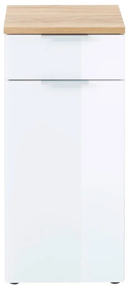 Mobile da bagno basso in rovere bianco naturale 39x86 cm Pescara - Germania