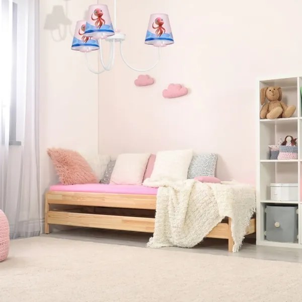 Lampadario per bambini su palo OCTOPUS 3xE14/40W/230V