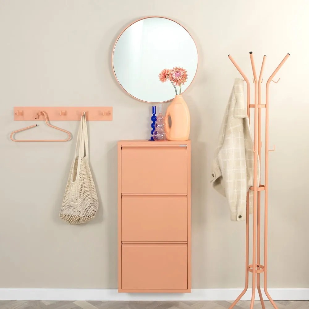 Attaccapanni da parete color salmone in metallo 70 cm Leatherman – Spinder Design