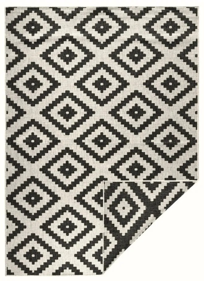 Tappeto da esterno nero e crema , 200 x 290 cm Malta - NORTHRUGS